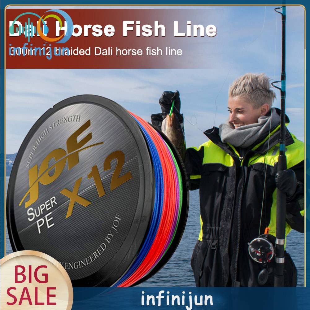 Cuộn Dây Câu Cá Bện 12 Sợi Dài 300m Chất Lượng Cao