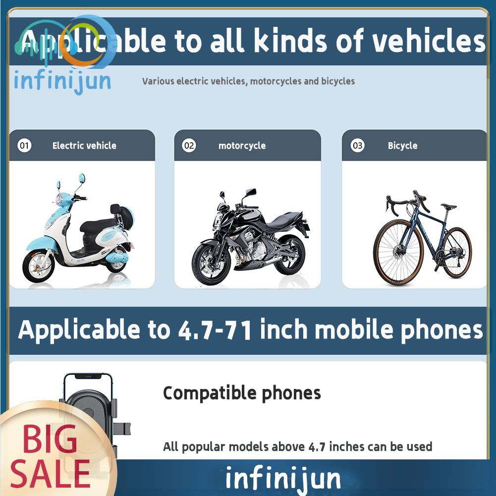 Giá Đỡ Điện Thoại Có Thể Điều Chỉnh Gắn Xe Đạp / Xe Máy / Scooter