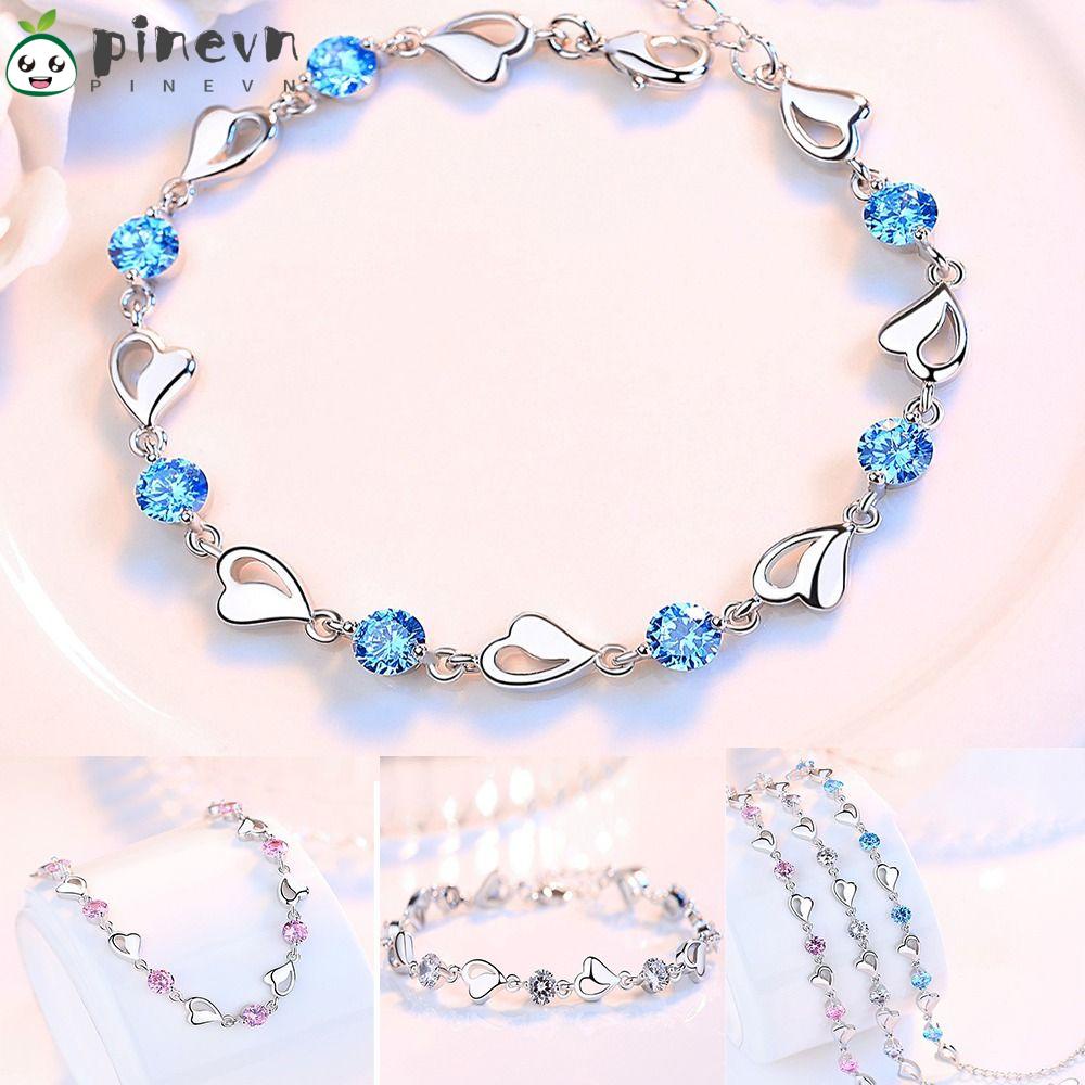 PINEVN Vòng Đeo Tay Trái Tim Lấp Lánh