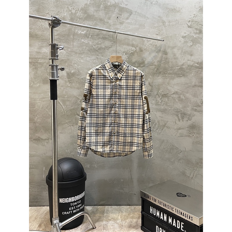 Áo Sơ Mi Tay Dài Hai Lớp B8B8R-Double logo Kẻ Sọc Caro Phù Hợp Với Cả Nam Và Nữ