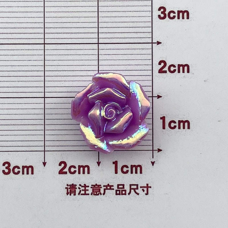 Set 10 Miếng Dán Hình Hoa Hồng Mạ Nhựa AB Dùng Trang Trí Ốp Điện Thoại DIY