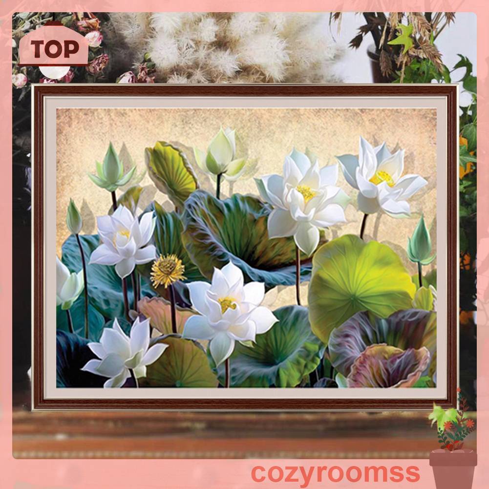 Bộ Dụng Cụ Vẽ Tranh Sơn Dầu Theo Số Họa Tiết Hoa Trang Trí Nội Thất DIY