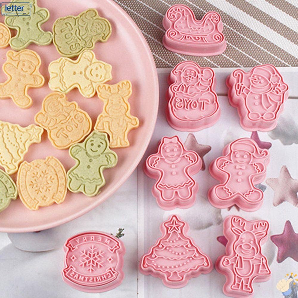 LET Set 8 Khuôn Làm Bánh Quy Tạo Hình Chủ Đề Giáng Sinh