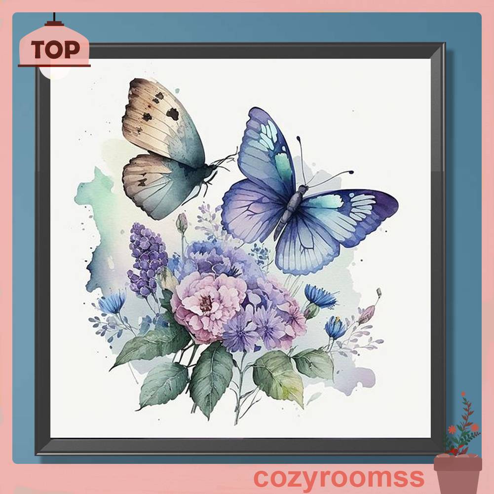 Tranh Đính Đá Kim Cương Toàn Bộ 5D DIY Hình Vẽ Hoa Trang Trí Nhà Cửa