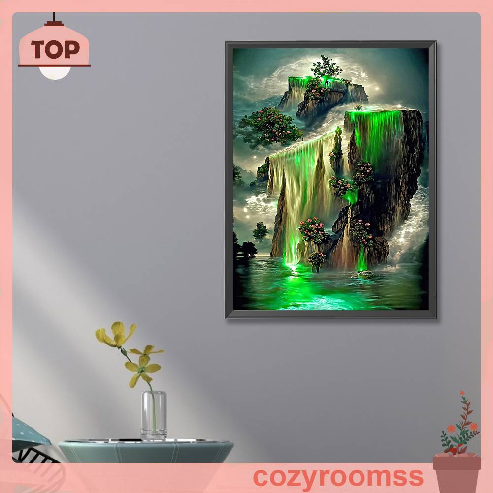 Tranh Đính Đá Kim Cương Toàn Bộ 5D DIY Hình Thác Nước