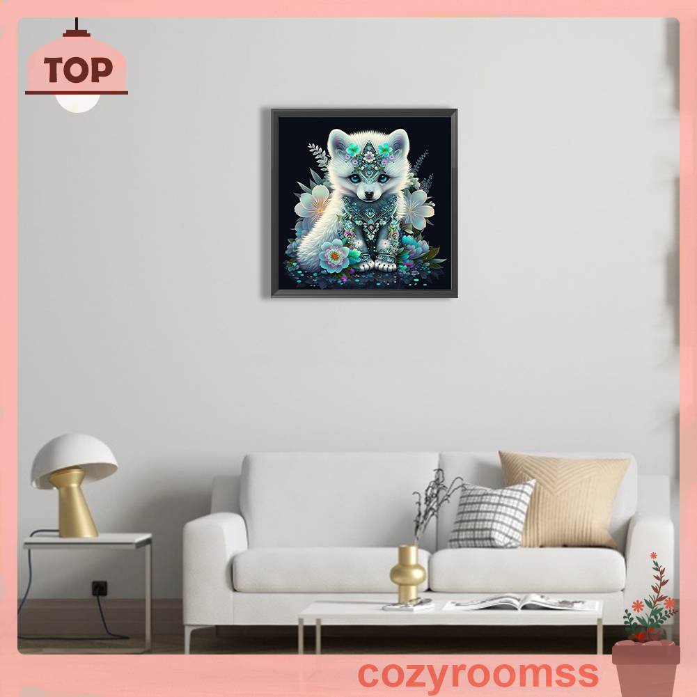 Tranh Đính Đá Kim Cương Toàn Bộ 5D DIY Hình Vẽ Chó Trang Trí Nhà Cửa