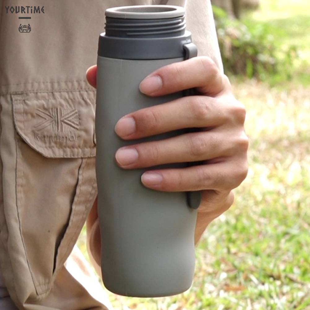 Bình Nước Silicone 580ML Có Thể Gấp Gọn Tiện Lợi Khi Đi Du Lịch