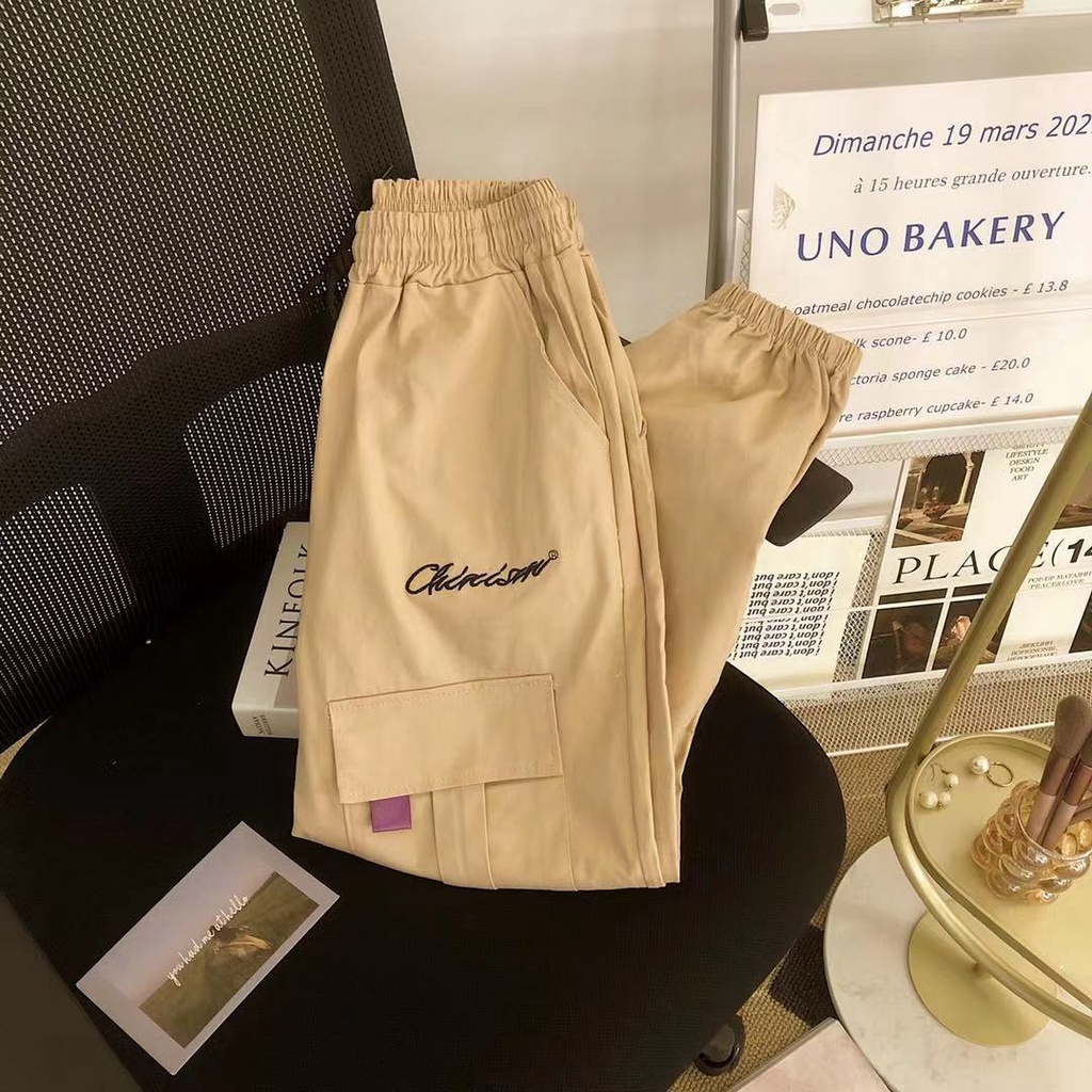 Quần Harem Cotton Nguyên Chất Mỏng Dáng Rộng Lưng Cao Phong Cách Mới Mùa Hè Dễ Phối Đồ Cho