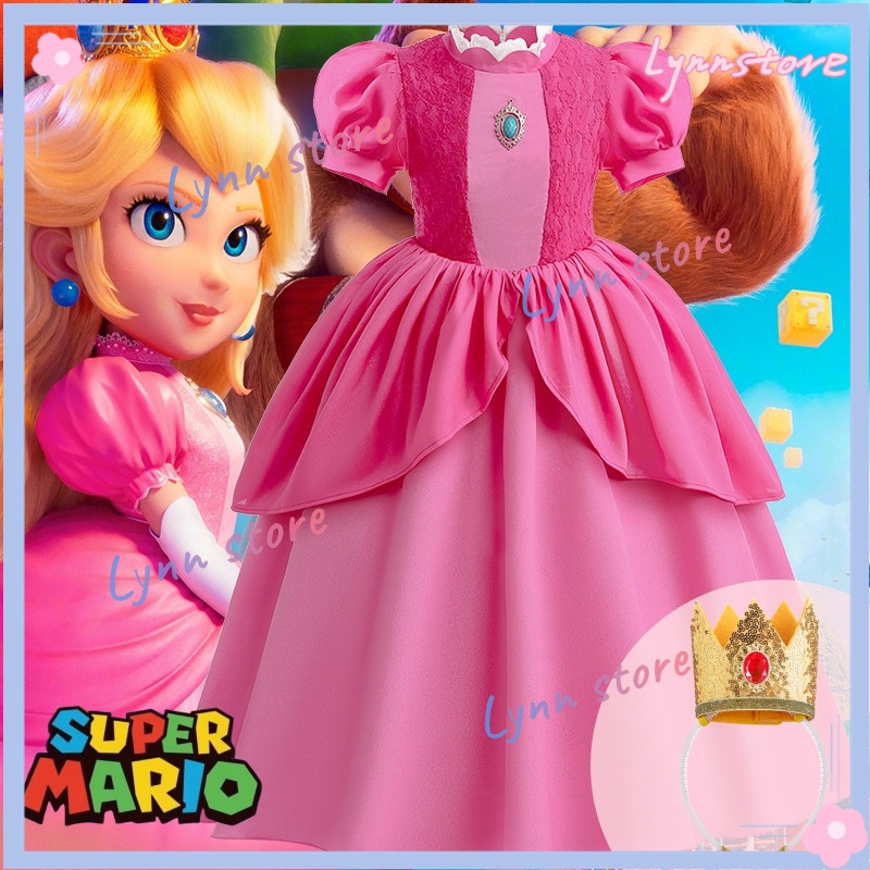 Đầm Hóa Trang Công Chúa Đào Hoạt Hình Dễ Thương Cho Bé Gái