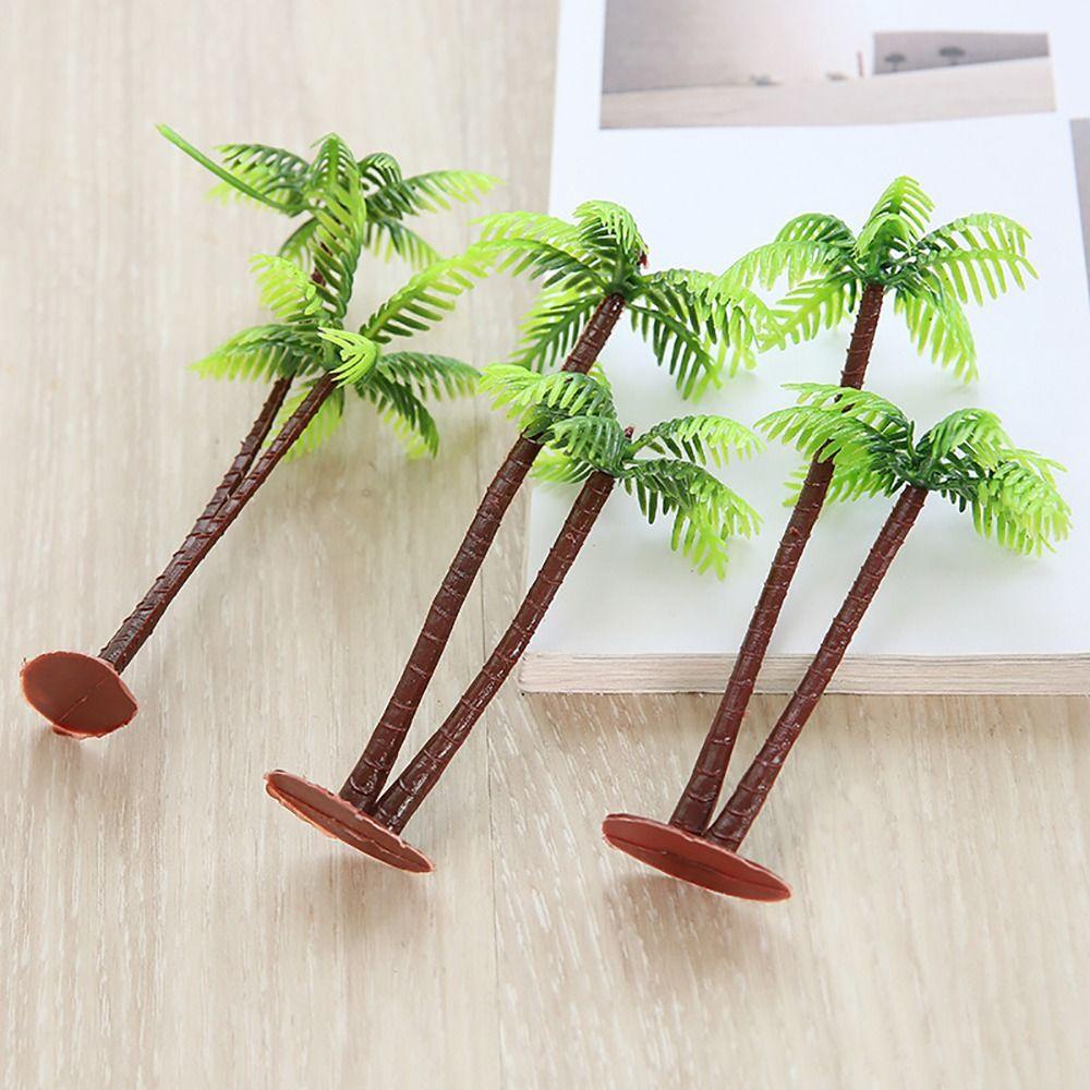 YANN1 Cây Dừa Cắm Bánh Sinh Nhật Màu Xanh Lá Cây Thời Trang Phụ Kiện Cho Tiệc Sinh Nhật Trẻ Em
