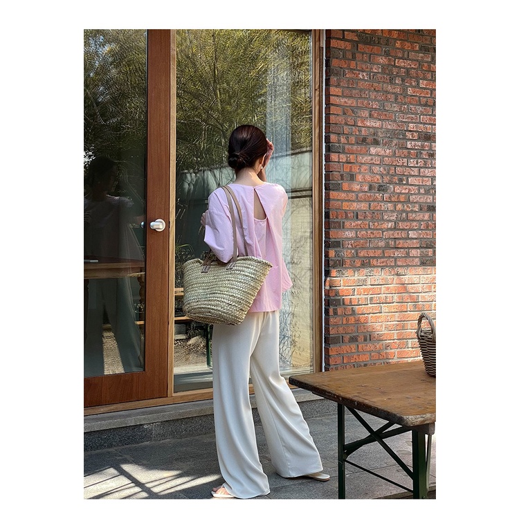 Áo Thun Nữ Ngắn Tay Cổ Tròn Dáng Rộng Thiết Kế Mới Thời Trang Dành Cho Mùa