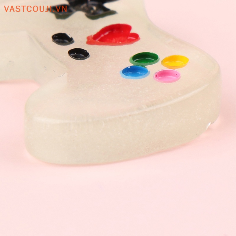 Set 10 Phụ Kiện Trang Trí Điện Thoại Hình Tay Cầm Chơi Game Màu Dạ Quang DIY