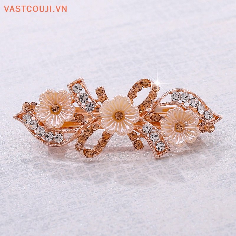 Kẹp Tóc Đính Đá Hình Hoa Xinh Xắn Thời Trang