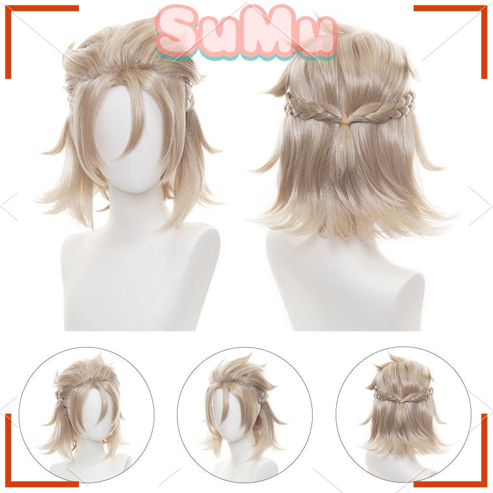 SUMU Tóc Giả Thời Trang Kiểu Anime Genshin Va Chạm Albedo