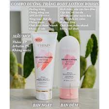 Combo Dưỡng Thể Trắng Da Ngày Và Đêm Whisis Premium Whitening Body Lotion 200ml