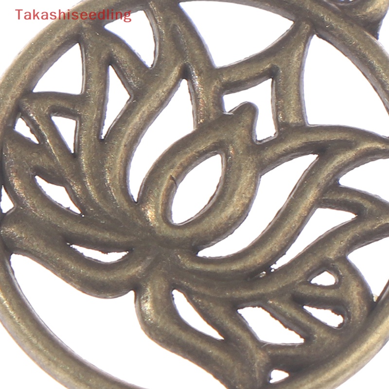 Set 20 Mặt Dây Chuyền Bạc Hình Hoa Sen Nhiều Màu Sắc Phong Cách Tây Tạng