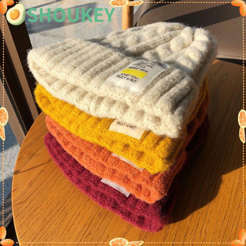 SHOUKEY Mũ Dệt Kim Dày Dặn Thời Trang Thu Đông