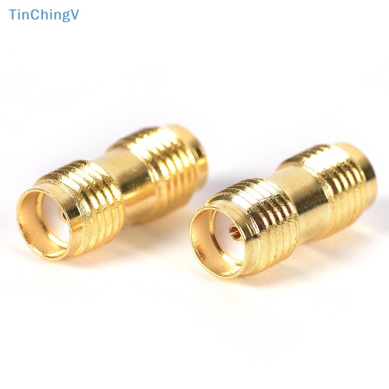 Bộ 2 Đầu Nối Chuyển Đổi SMA Female Sang Female Jack RF Bằng Kim Loại Màu Vàng