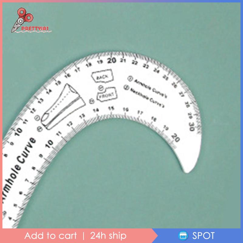 [Prettyia1] Thước Đo May Quần Áo Kiểu Pháp