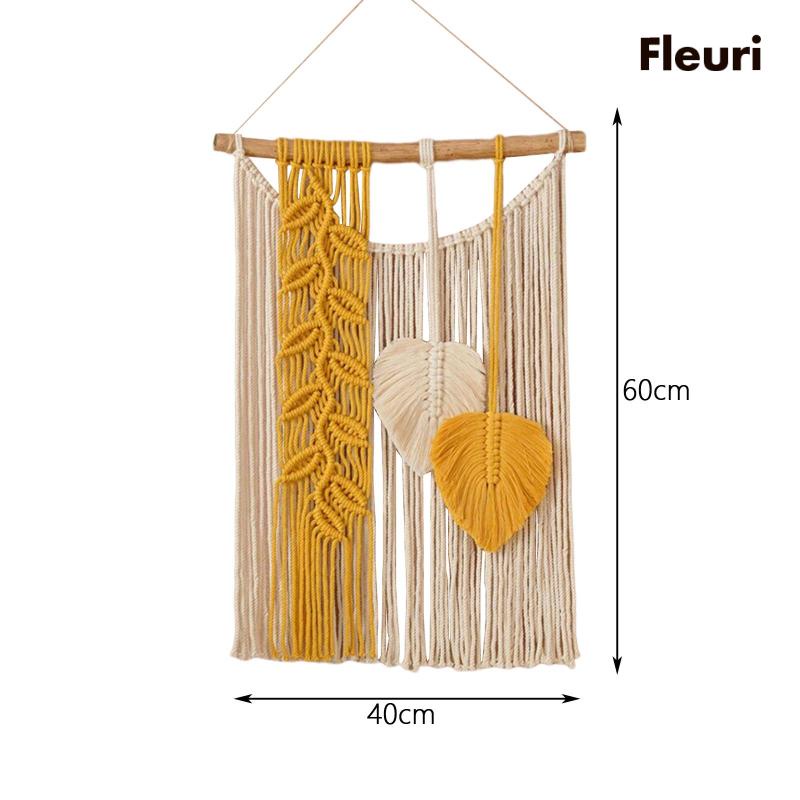 Thảm Dệt Tay Tua Rua Phong Cách Bohemian Treo Tường Trang Trí Nhà Cửa / Văn Phòng / Quán Cà Phê