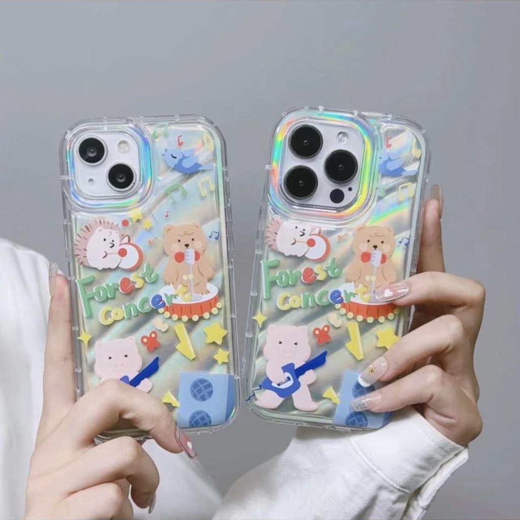 Ốp Điện Thoại Mềm Chống Sốc Hình Nhím / Gấu Dễ Thương Cho Iphone 8ppro / 13 xr / Music 12xsmax 1114 / 7