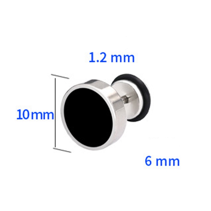 Ygt 1 Khuyên Tai Tròn Nhỏ Bằng Thép Titan Màu Đen Bạc Phong Cách Cổ Điển Đơn Giản Dành Cho Nam Nữ