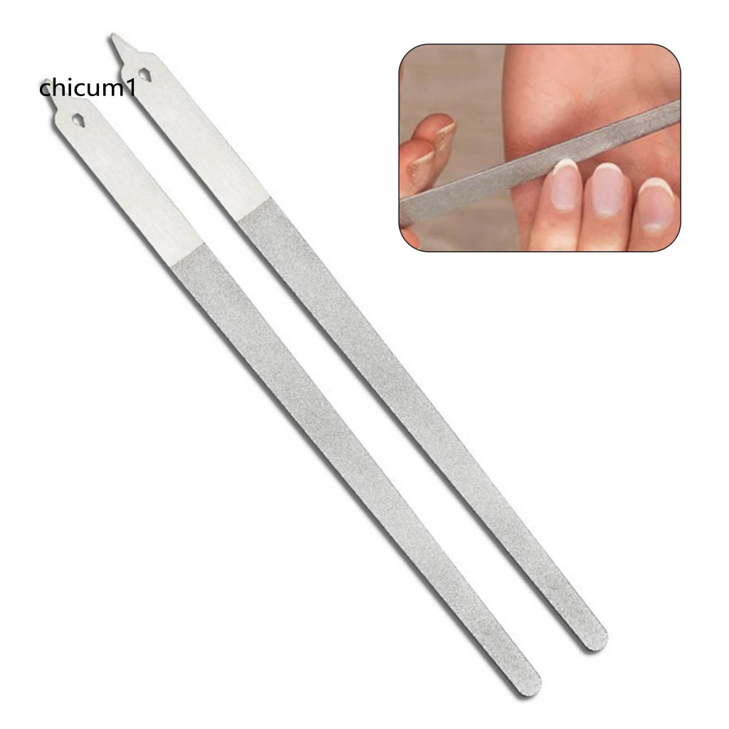 Giũa Móng Tay CC Hai Mặt Chống Mài Mòn Chống Bụi Bằng Thép Không Gỉ Cho Nữ
