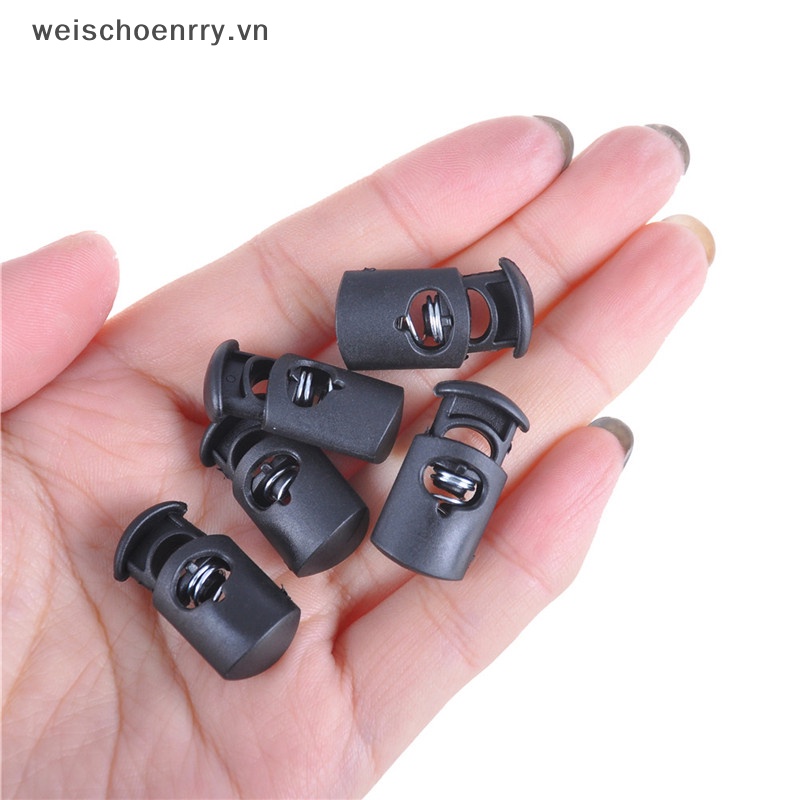 Set 10 Khóa Lò Xo Bằng Nhựa Màu Đen Chuyên Dụng Cho Dây Cáp