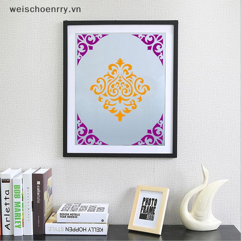 Set 16 Khuôn Họa Tiết Mandala Dùng Để Trang Trí Sàn Nhà