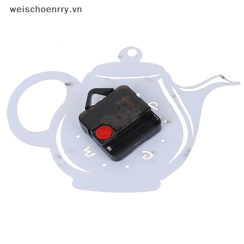 Đồng Hồ Treo Tường 3D DIY Hình Ấm Trà Và Tách Cà Phê Bằng Acrylic Để Trang Trí Nhà Bếp