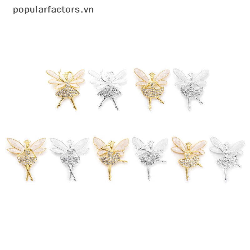 Ghim Cài Áo Hình Cô Gái Múa Ba Lê Đính Đá Sáng Tạo