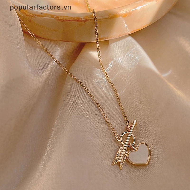 Vòng cổ Mặt Hình Trái Tim Phong Cách Âu Mỹ Thời Trang Cho Nữ