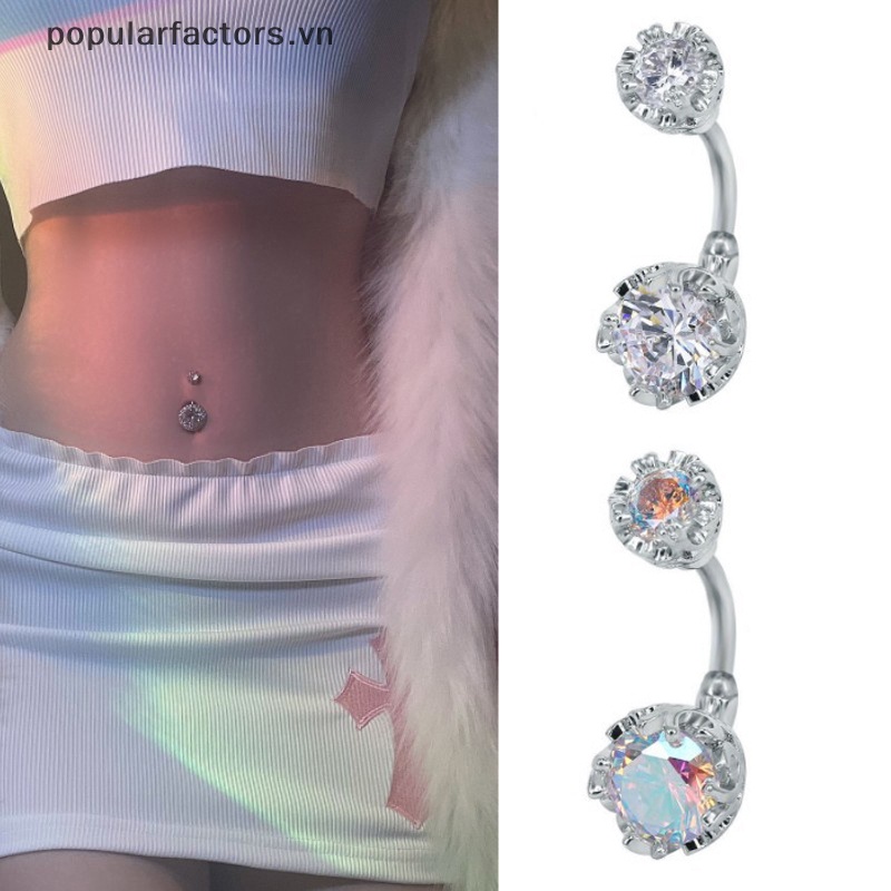 Khuyên Rốn Đính Đá Zircon Trang Sức Đi Biển Cho Nữ