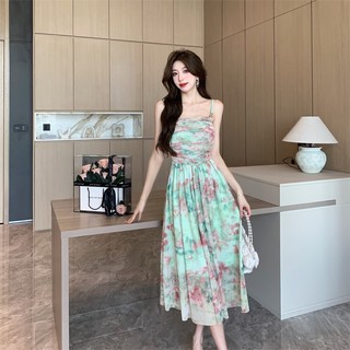 Đầm Hai Dây Mỏng Mùa Hè Thanh Lịch Độc Đáo