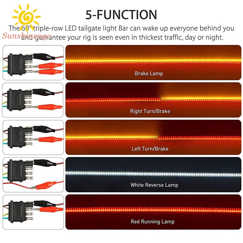 Dây Đèn LED Đuôi Xe 6 Chức Năng 60inch DC 12V