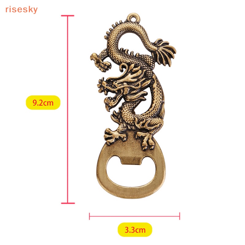 Dụng Cụ Mở Nắp Chai Hình Đầu Rồng Bằng Đồng Thau Phong Cách Cổ Điển