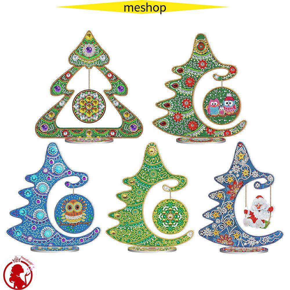 ME Tranh Thêu Trang Trí Thủ Công 5D Hình Cú Mèo Giáng Sinh (Mũi Thêu Hình X)