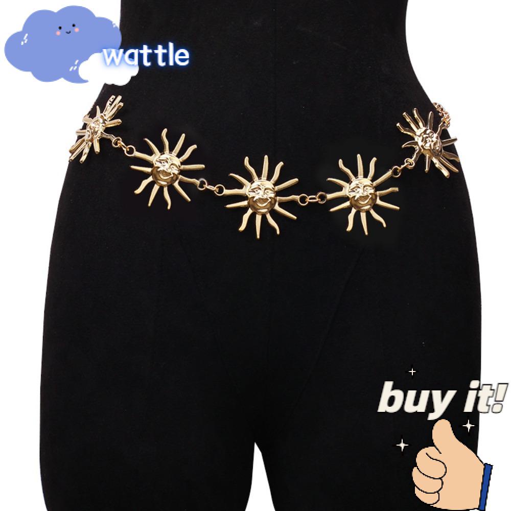 WATTLE Dây Thắt Lưng Dạng Xích Phong Cách Hip Hop Punk Cổ Điển