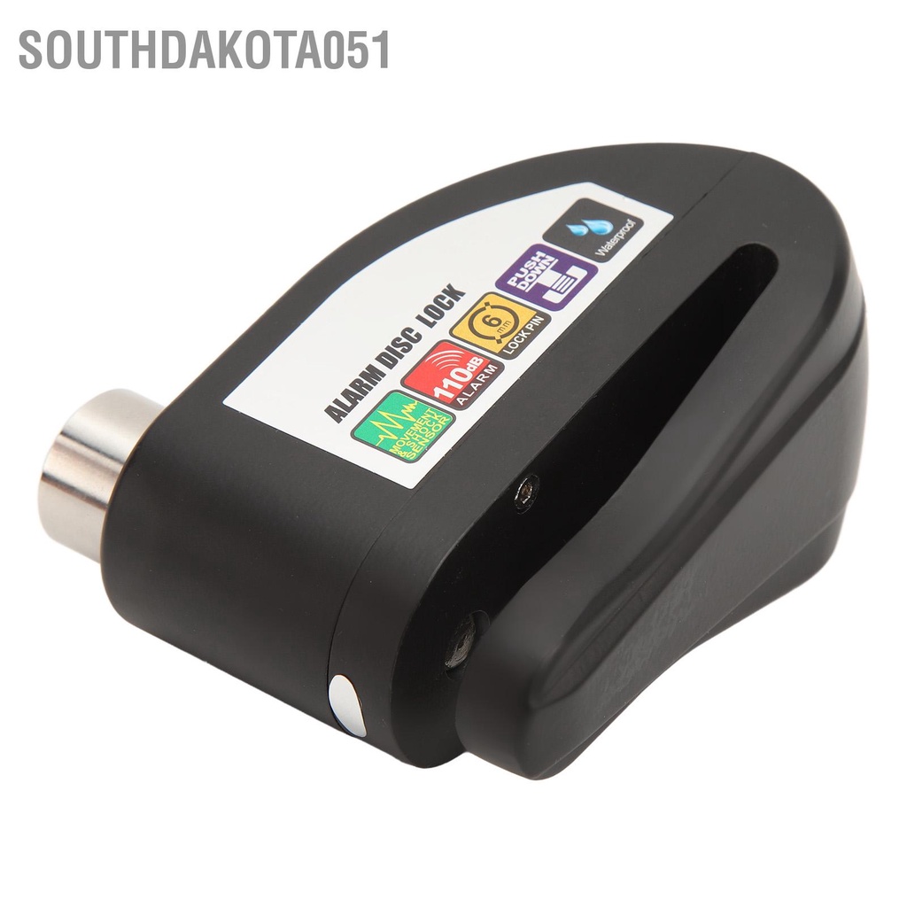 Southdakota051 Khóa Phanh Đĩa Xe Máy 110db Bằng Thép Không Gỉ Chống Thấm Nước Cho Đạp Tay Ga