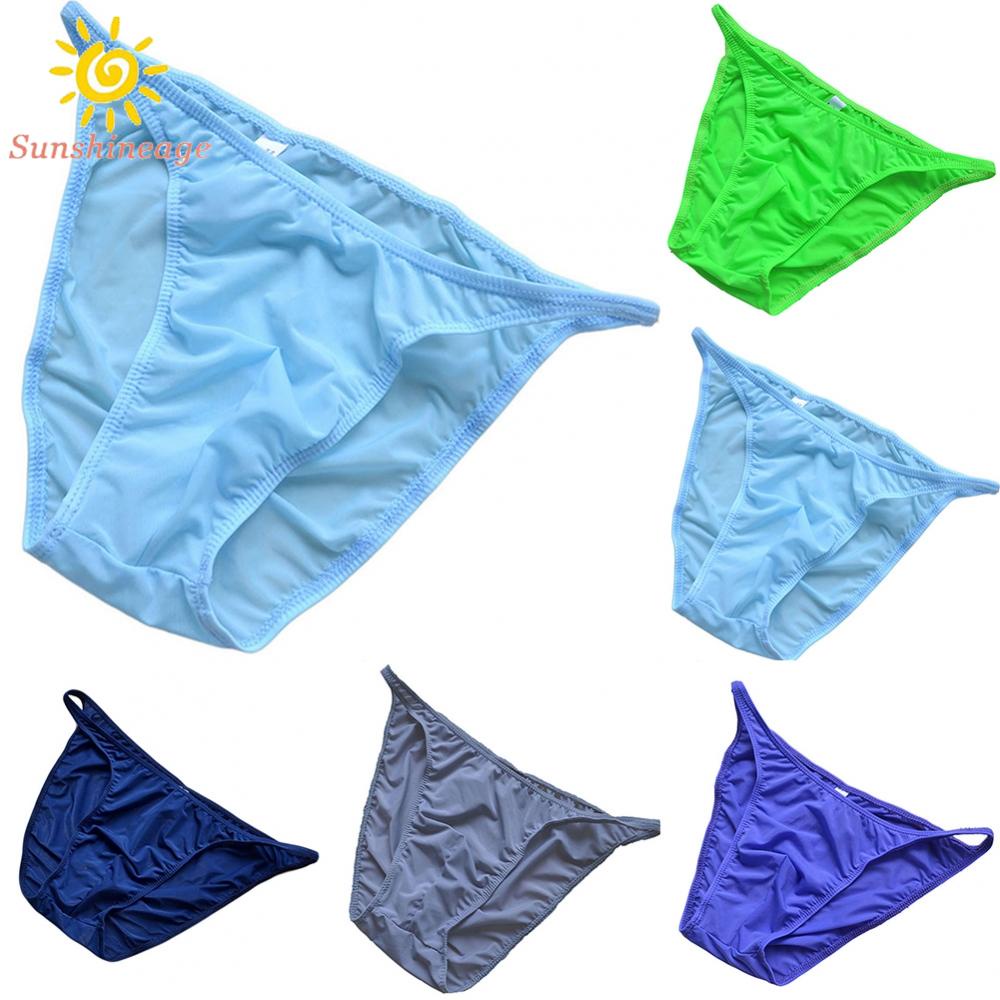 Quần Lót Lụa Lạnh Lưng Thấp Thoải Mái Cho Nam Giới