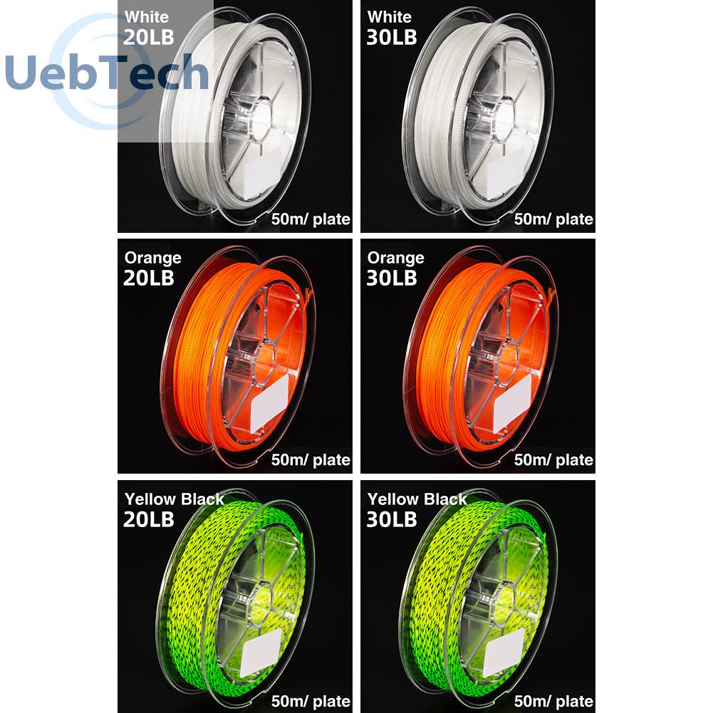 Cuộn Dây Câu Cá Bện 8 Sợi Polyester 50m 20 / 30LB