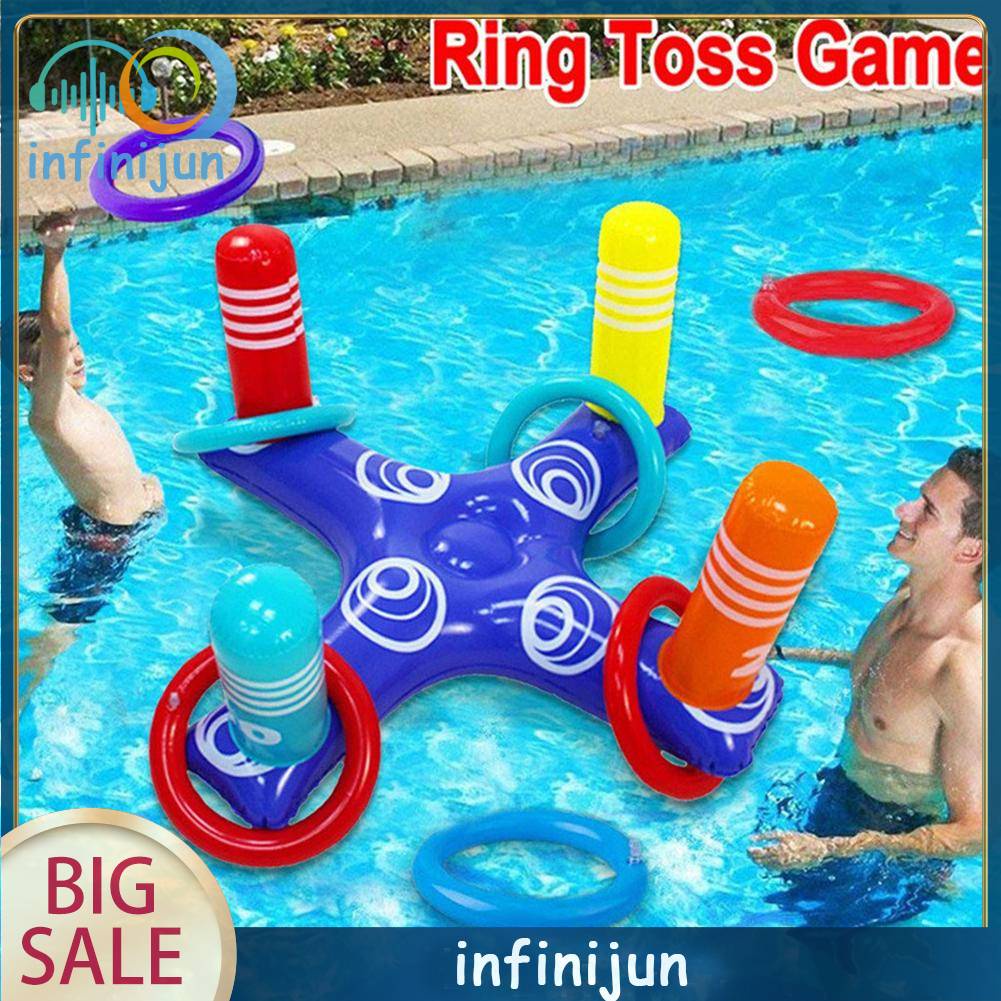 Đồ Chơi Phao Bơi Bơm Hơi Hình Chữ Thập Kèm 4 Vòng Tròn Độc Đáo