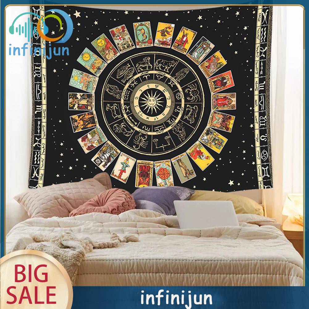 Thảm Treo Tường Họa Tiết Mandala Tarot Kích Thước 95x73cm