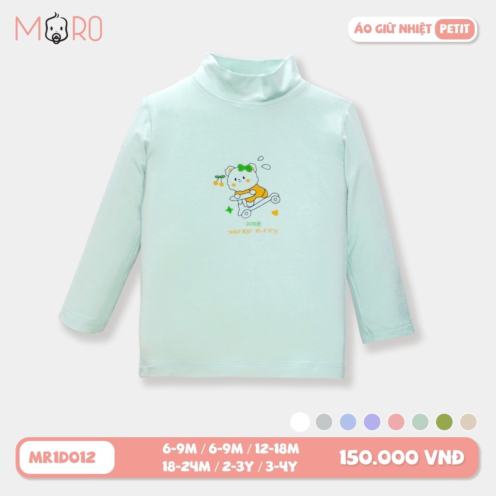 Áo giữ nhiệt cổ 3p Moro chất peptit cho bé trai bé gái