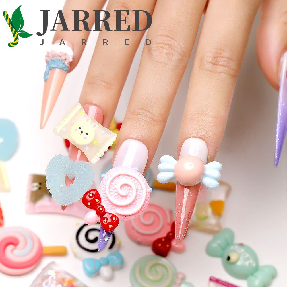 JARRED Phụ Kiện Trang Trí Móng Tay Hình Kẹo Mút Dễ Thương DIY