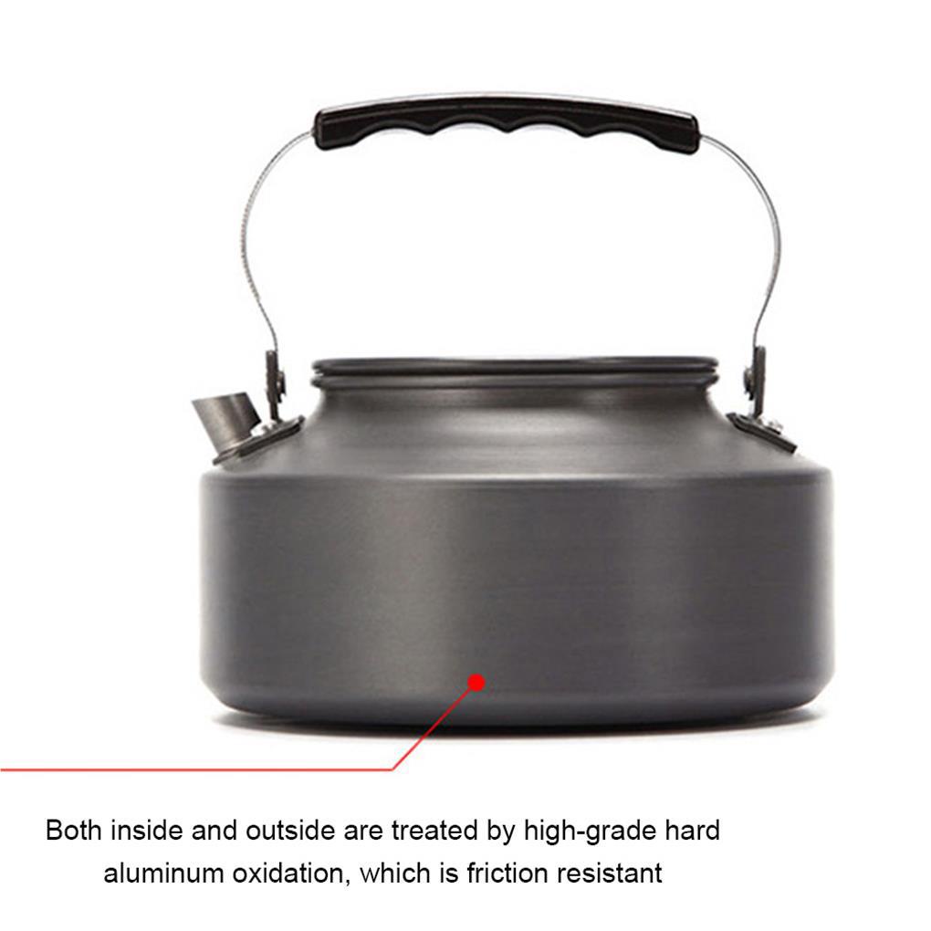 Ấm Đun Nước Bằng Nhôm 1L Kèm Túi Lưới Tiện Dụng Cho Dã Ngoại