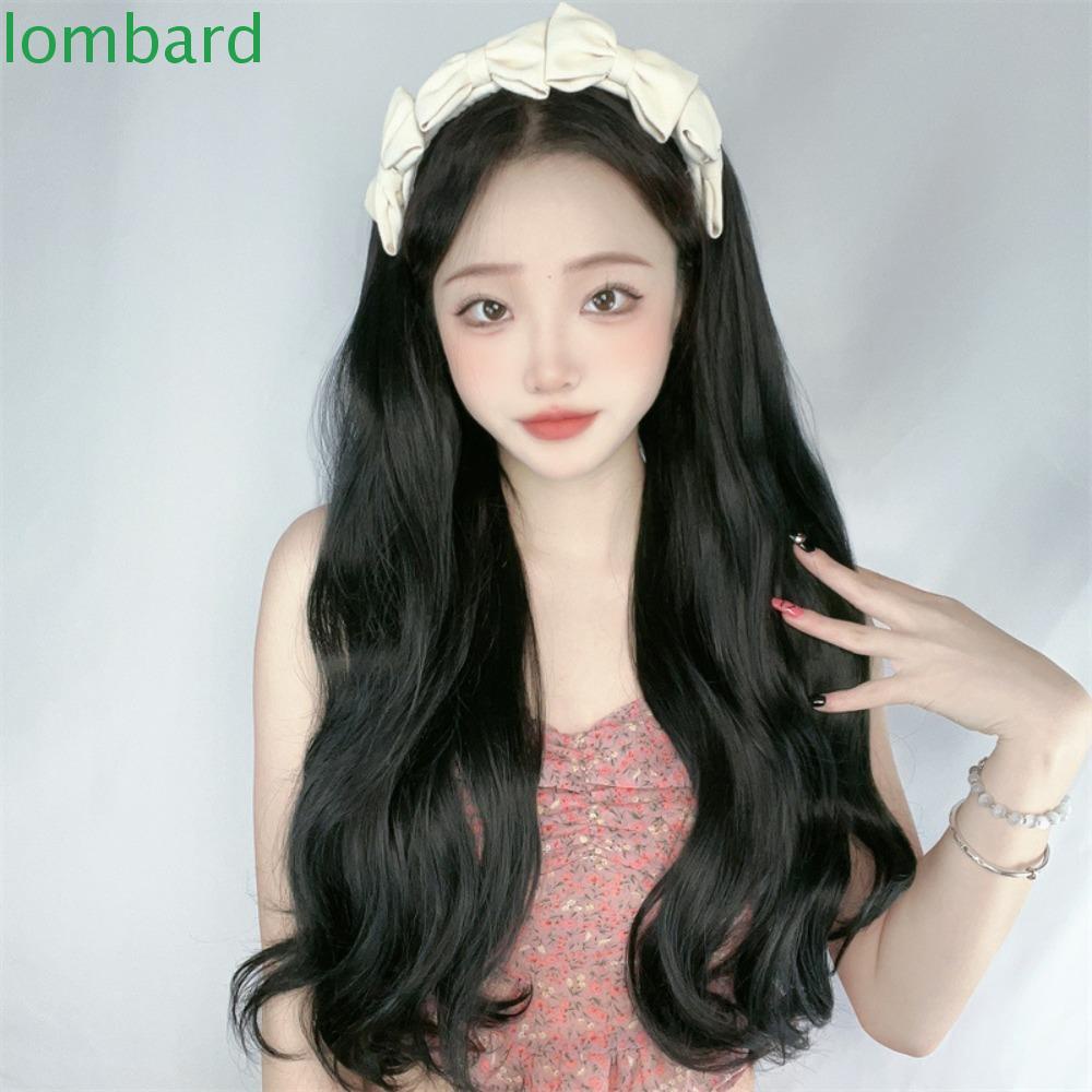 LOMBARD Tóc Giả Kẹp Dài Vô Hình Bằng Sợi Tổng Hợp Kháng Nhiệt Dễ Phối Đồ Cho Nữ