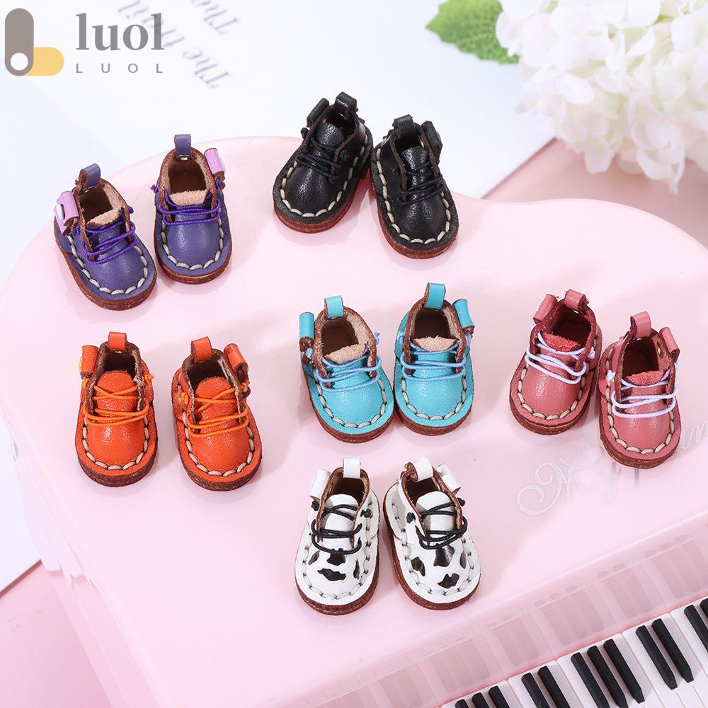 LUOL Giày Bốt Da Bò Cho Búp Bê 1 / 12BJD 1 / 11 OB11