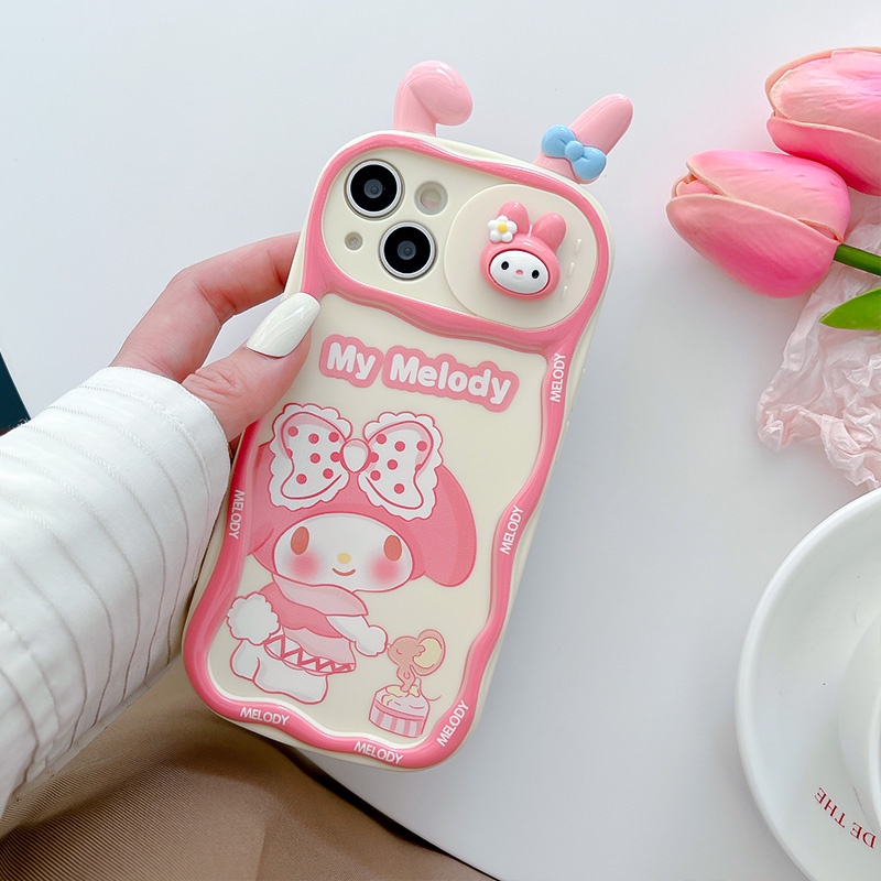Ốp Điện Thoại TPU Dẻo Họa Tiết Tai Thỏ 3D Dễ Thương Cho iPhone 14 13 12 Pro Max Plus 11