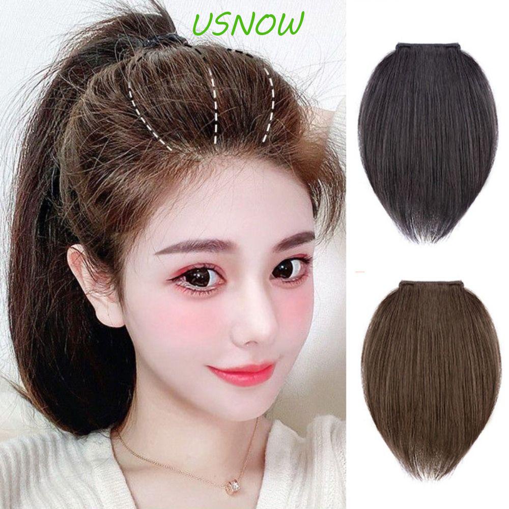USNOW Đệm Tóc Giả Vô Hình Tăng Chiều Cao Bằng Sợi Tổng Hợp Tự Nhiên Không Đường May Mềm Mại Cho Nữ